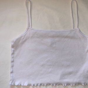 white ribbed crop top